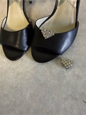 Vintage Bluette Rhinestone Shoe Dress Clips Pair Made in France